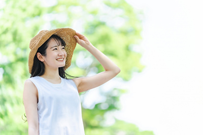 ロングヘア帽子